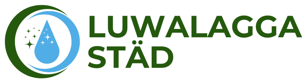 Luwalagga städ logotyp med ren vattendroppe